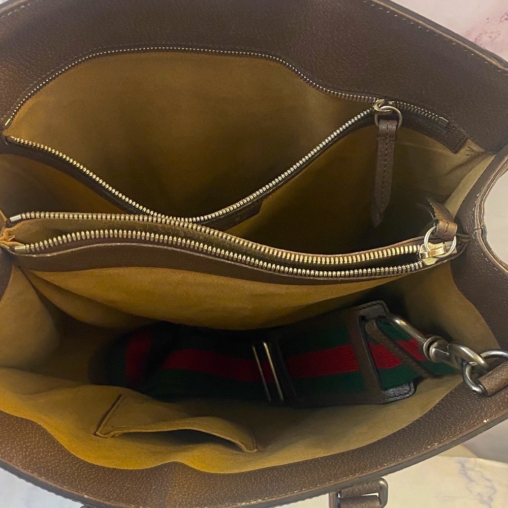 GUC Gucci Supreme Multicolor Floral Canvas  Tote - Picture 6 of 12